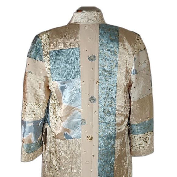 🔥HP🔥Jeanne Marc Saks Fifth 80s Multi-Colored Patch Duster/Kimono/Jacket - Picture 6 of 12